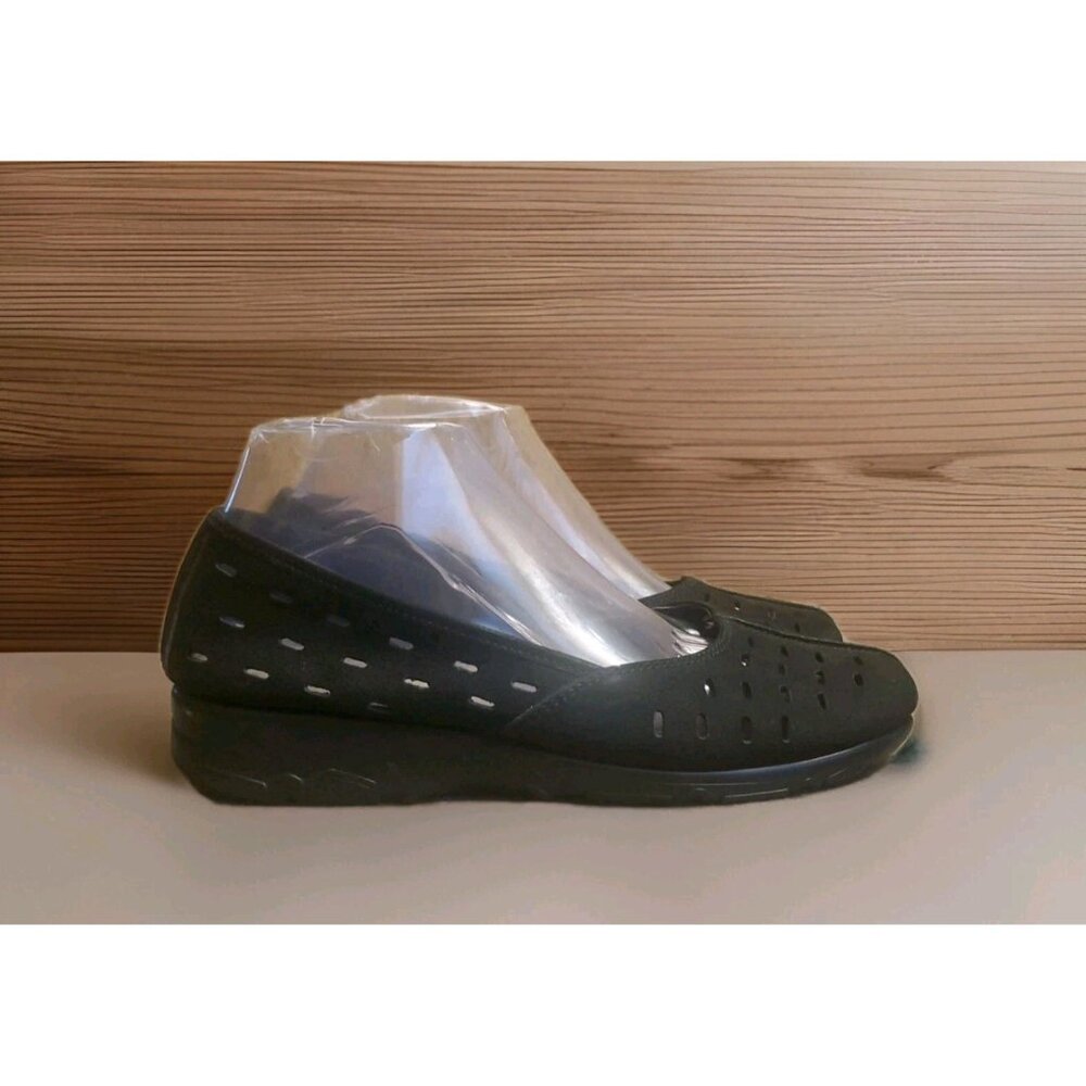 Aerosoles Perforated Slip On Loafer Shoes Womens Size 9 Black